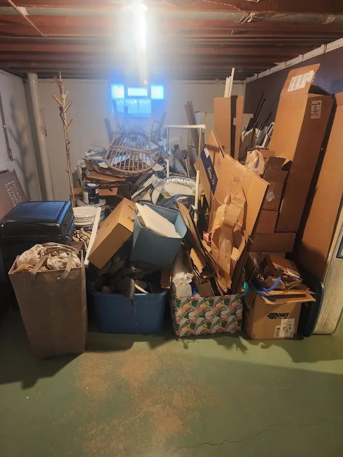 Roll-off dumpster container at job site for Yard Waste Dumpster Rental in Schiller Park